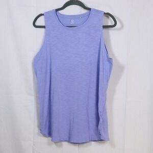 tasc Performance Tank Top Large Blue/Purple Womens Slub Knit Activewear